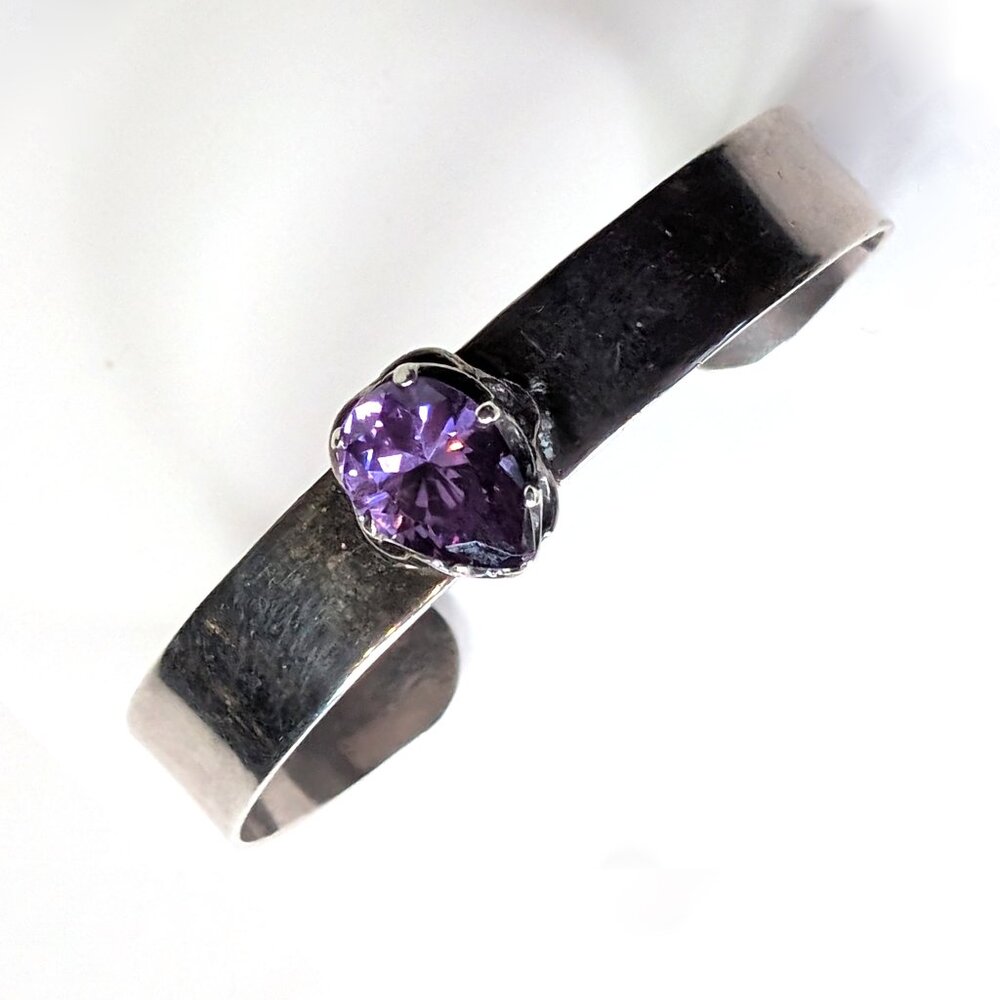 Amethyst and Sterling Silver Bracelet
